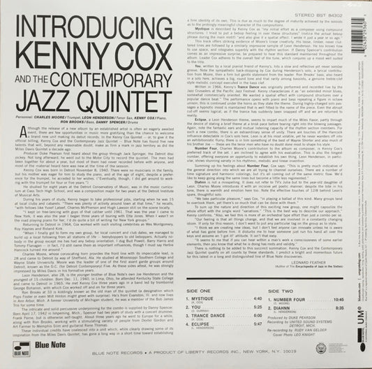 COX, KENNY / INTRODUCING KENNY COX [CLASSIC VINYL SERIES] – 180 GRAM LP